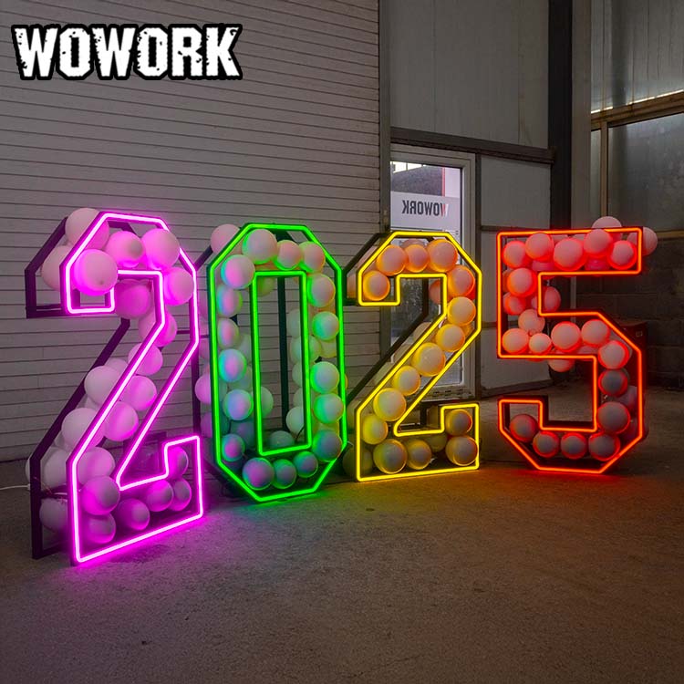 metal neon marquee numbers