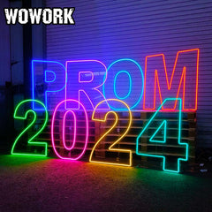 RGB neon number 21 for birthday