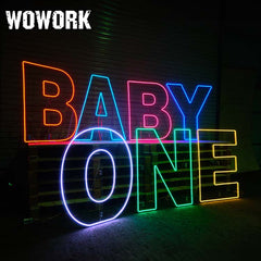 RGB neon number 21 for birthday