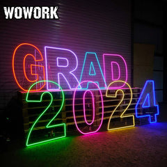 neon stand backdrop for baby birthday party