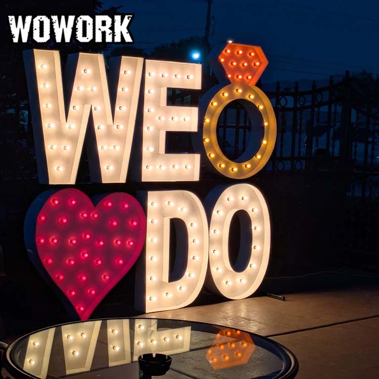 Giant marquee letters for event