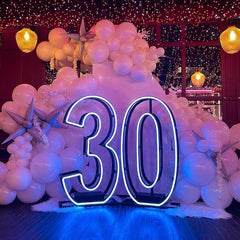custom neon number for birthday