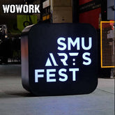 Customizable Iron Hollow Colored RGB Acrylic Pedestrian Street Outdoor Advertising Light Box Billboard