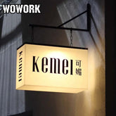 WORK Customizable 3D Five sided Acrylic Color Changing RGB Pedestrian Street Outdoor Hanging Advertising Light Box Advertising