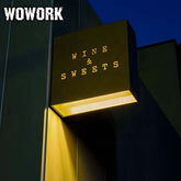 WOWORK Customizable Iron Hollow Colored Pedestrian Street Outdoor hanging Advertising Light Box Advertising