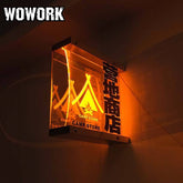 WORK Customizable 3D Double-sided Acrylic Colorable RGB Pedestrian Street Outdoor Hanging Advertising Light Box Advertising