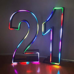 RGB light up numbers