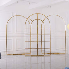 gold wedding arch backdrop