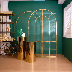 gold arch backdrop