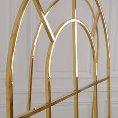 gold wedding arch backdrop