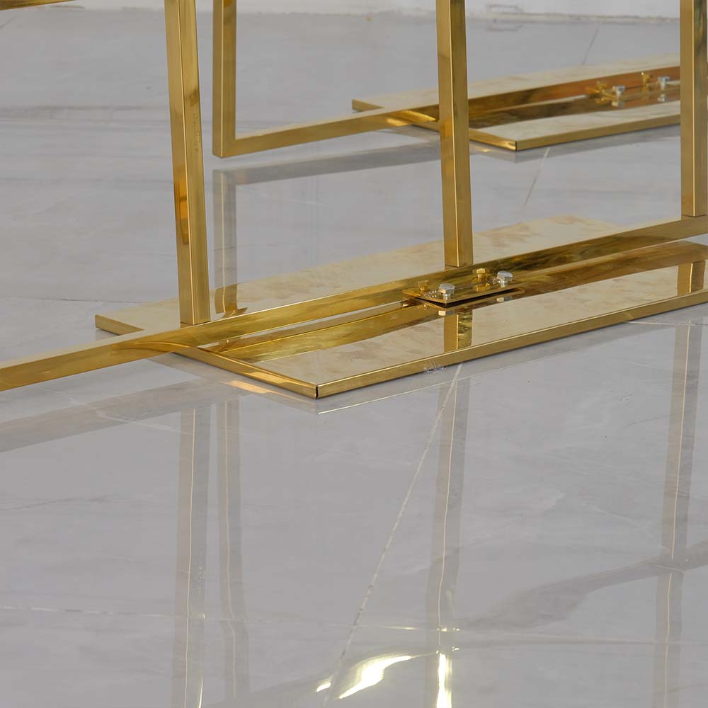 gold wedding arch backdrop