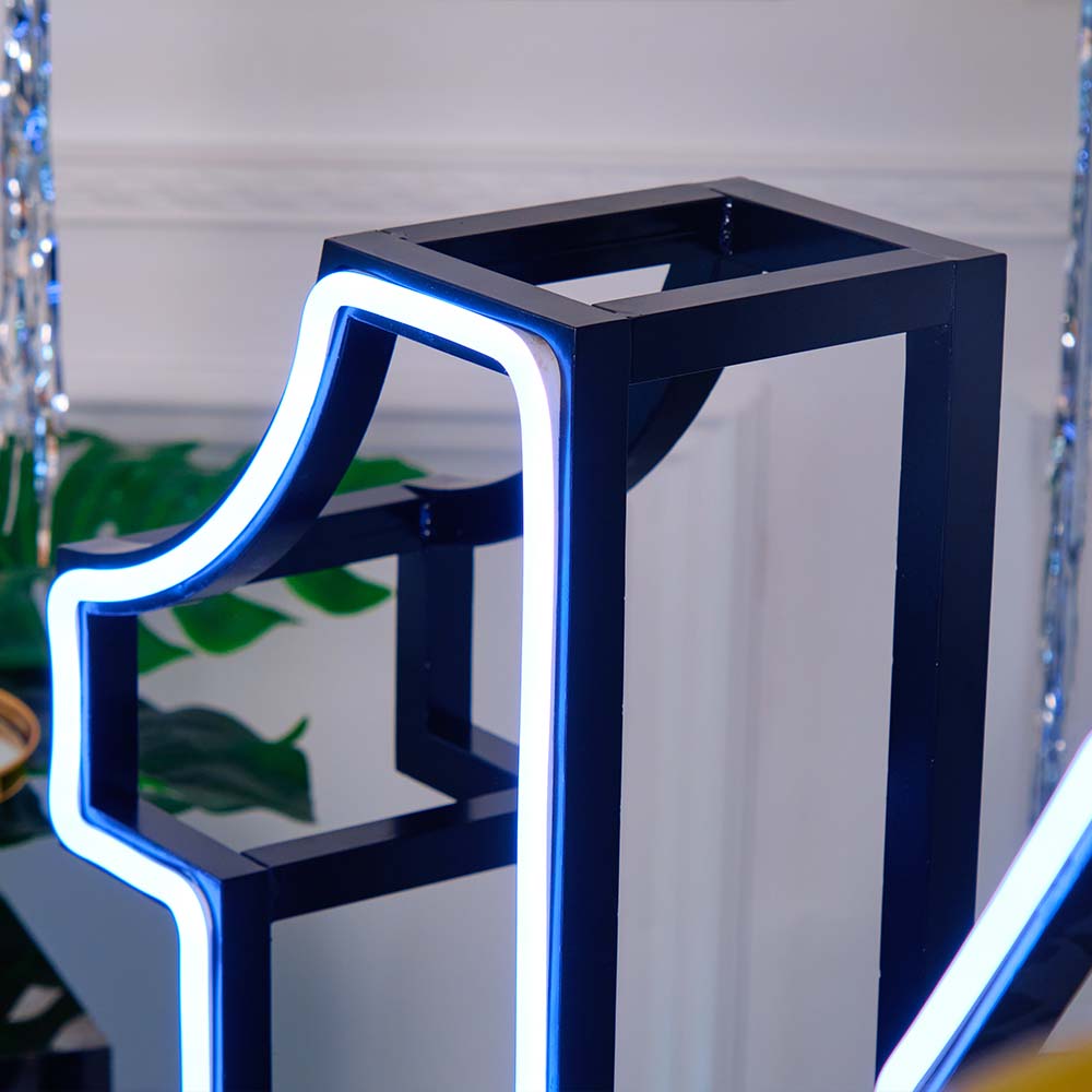custom neon frame letter lights