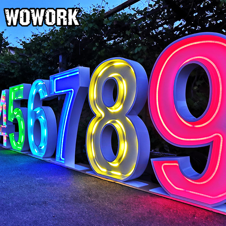neon marquee numbers