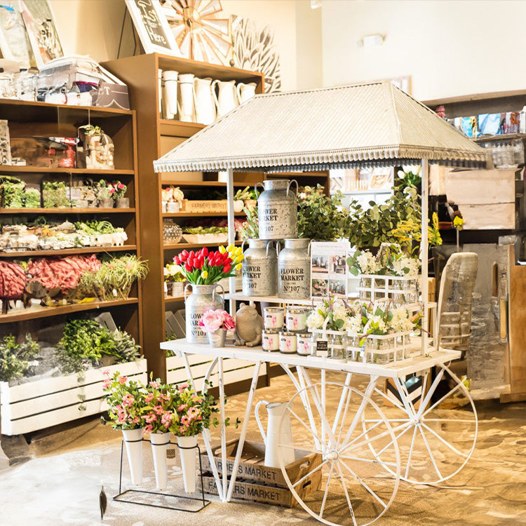 iron white candy cart