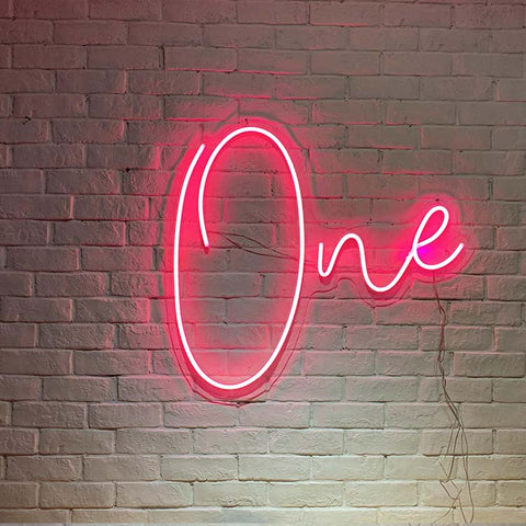 One number neon sign for party decoration