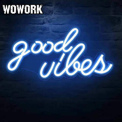 good vibes neon sign