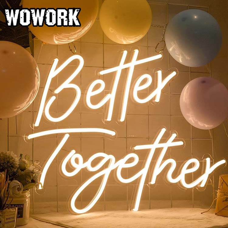 Better Together neon sign for wedding