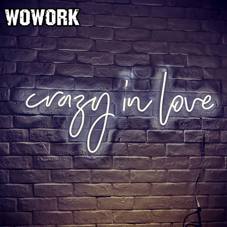 crazy in love neon sign for wedding