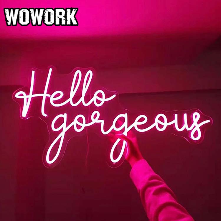 Hello goigeous neon sign for party