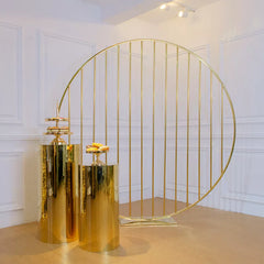 Gold Columns Vertical Round Backdrop