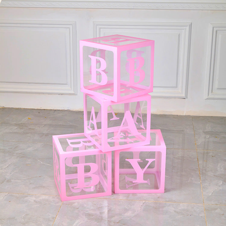 Pink Acrylic Balloon Box: Personalized Elegance for Party Decor