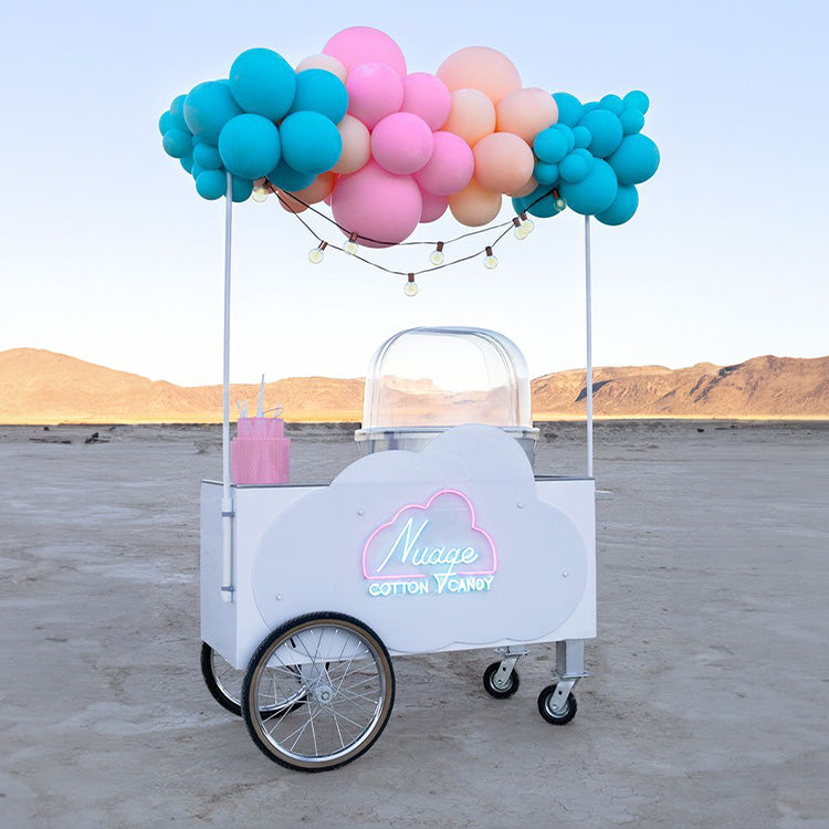 flower candy cart