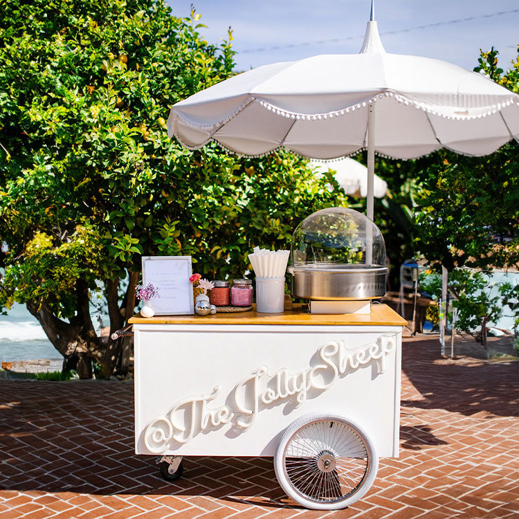flower candy cart