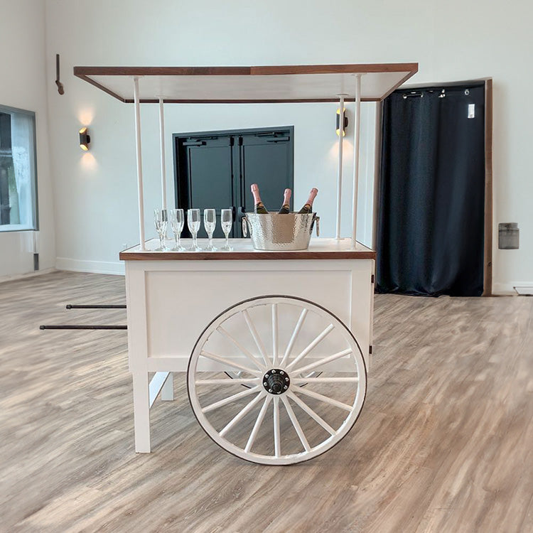 flower candy cart