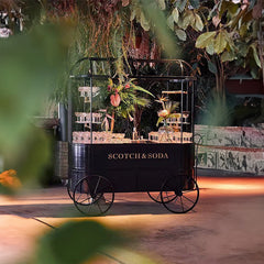 Black wedding cart