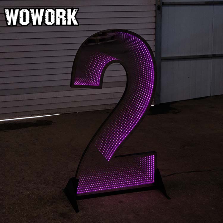 RGB Infinity Mirror Abyss Letter Lights