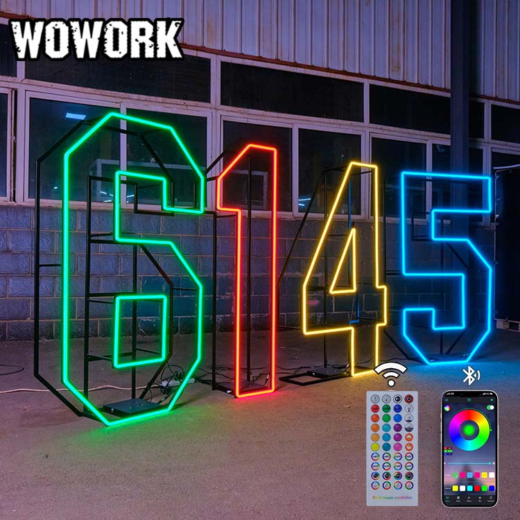 21 white metal light up numbers