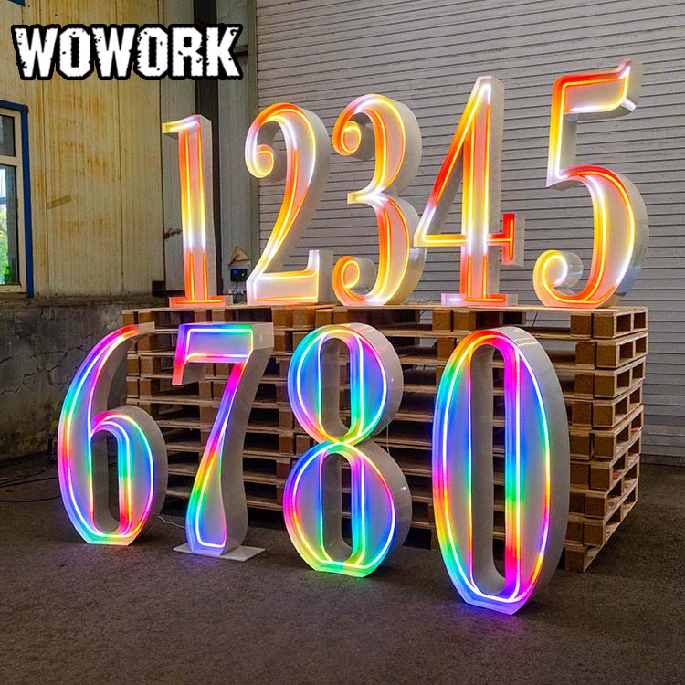 RGB metal marquee letters