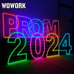 neon stand backdrop for baby birthday party