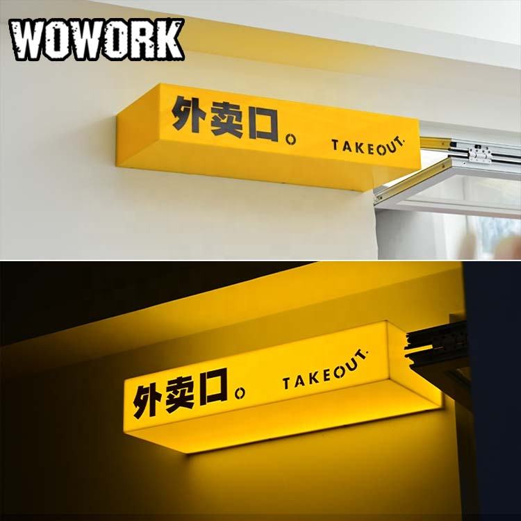WORK Customizable 3D Five sided Acrylic Color Changing RGB Pedestrian Street Outdoor Hanging Advertising Light Box Advertising