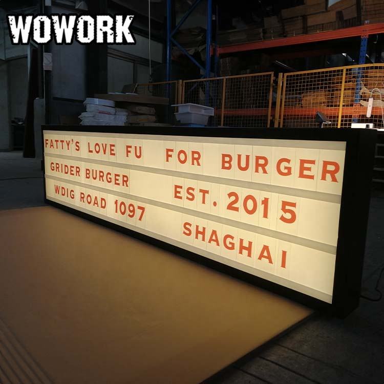 WOWORK Customizable and replaceable hanging floor card light bulbs, advertising light boxes for shopping malls store decoration