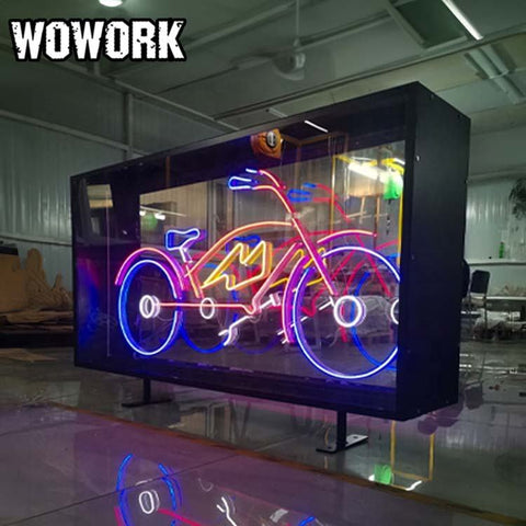 WOWORK Customizable and replaceable hanging floor card light bulbs, advertising light boxes for shopping malls store decoration