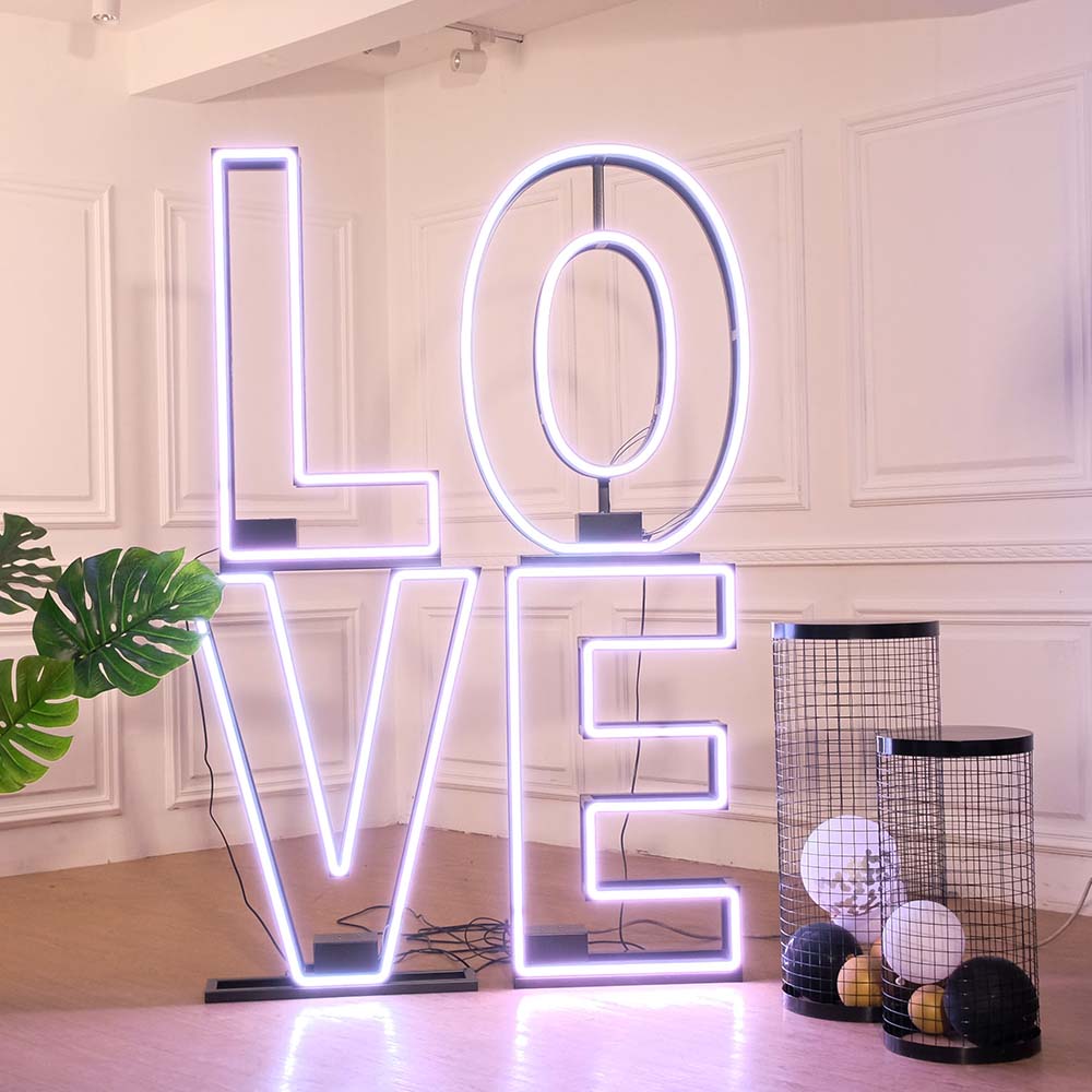 3D wire neon letter light happy birthday for baby shower party decorations