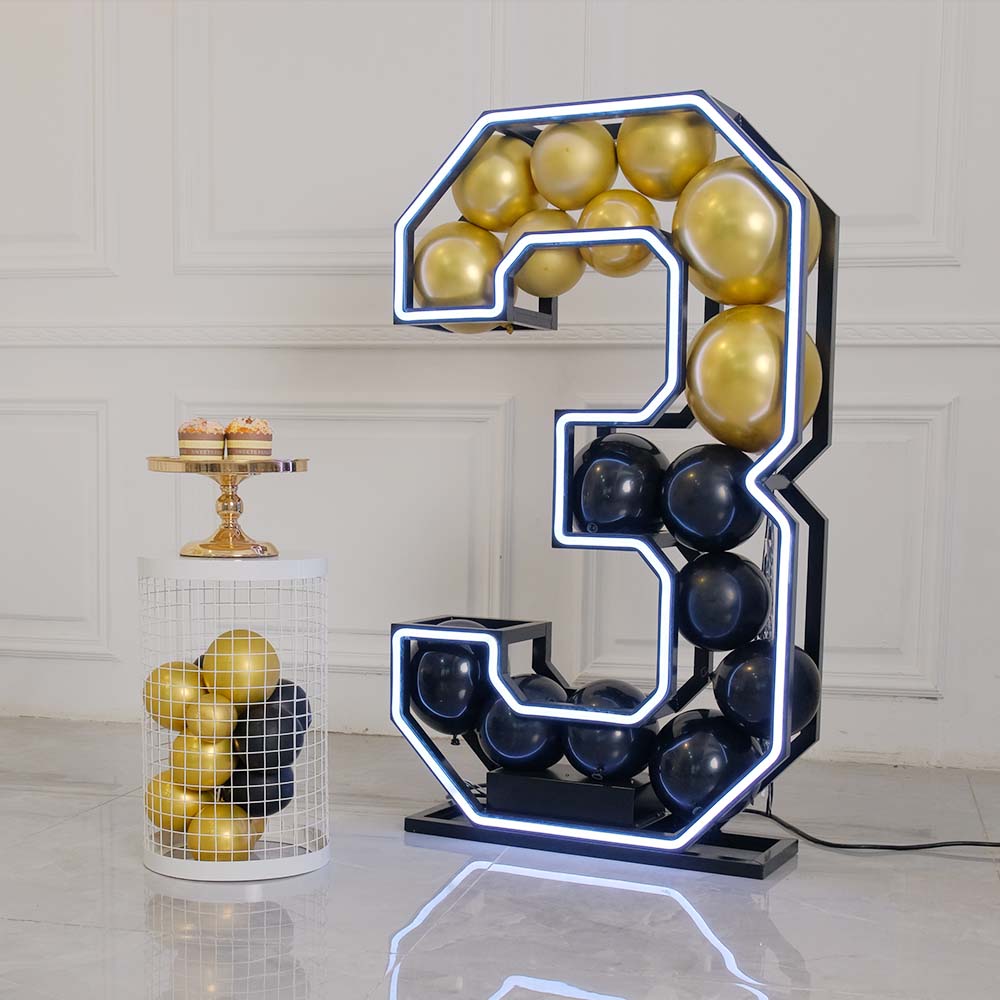 3d LED marquee neon alphabet lights for baby shower