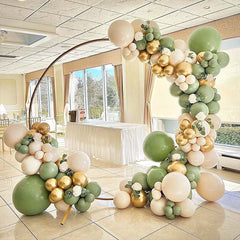 round balloon frame wedding backdrop