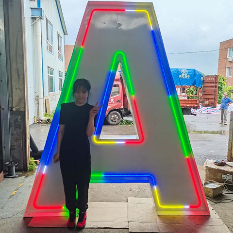 9ft metal giant marquee letters with lights