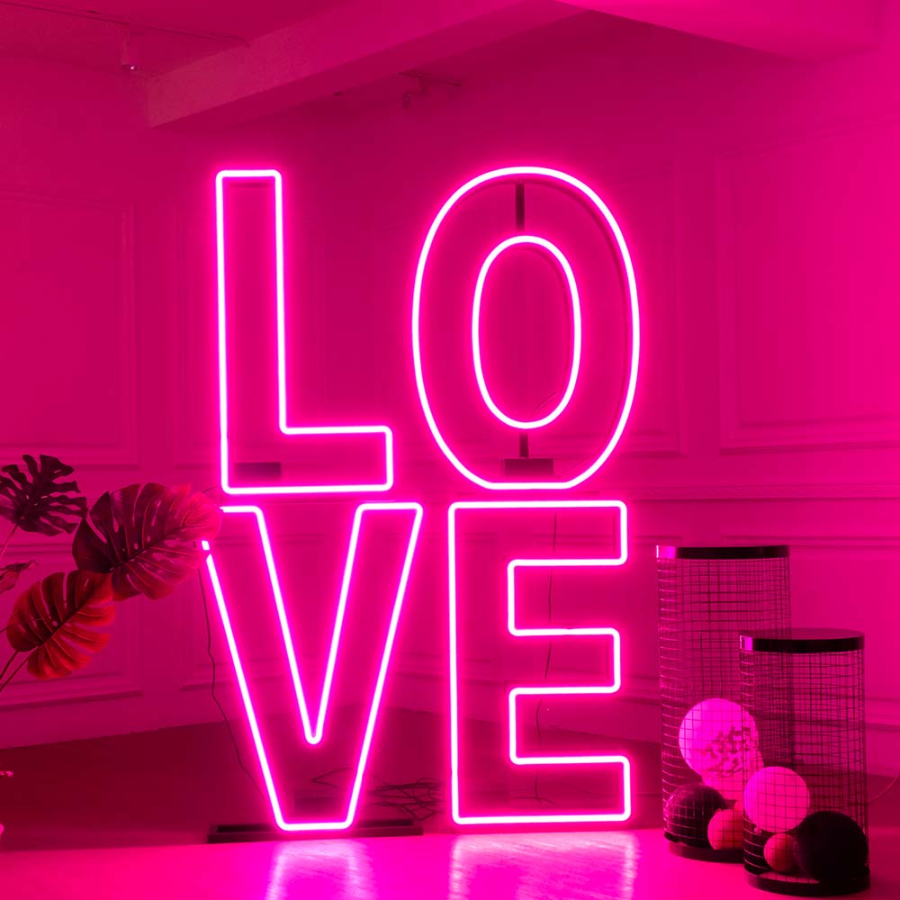 3d LED marquee neon alphabet lights for baby shower