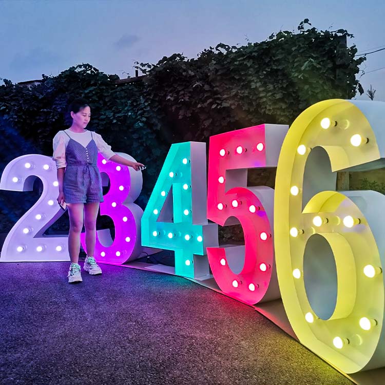 big marquee numbers lights for party decorations