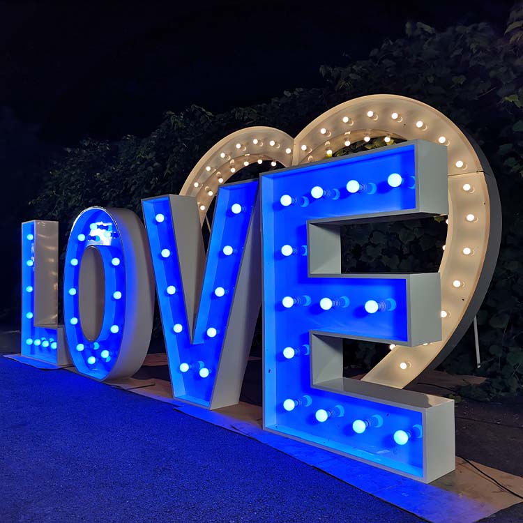 love marquee letters for wedding backdrop
