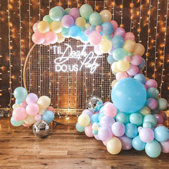 gold mesh backdrop arch